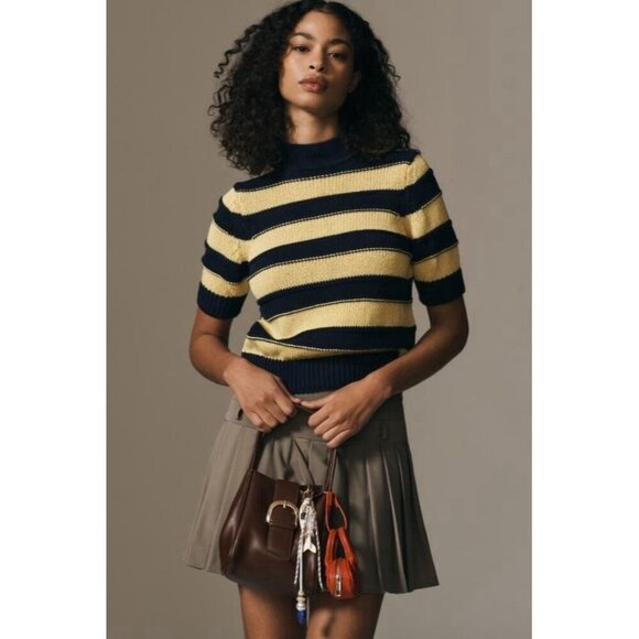 Anthropologie Sweaters - NWT Size M-Anthropologie Striped Cotton Sweater Tee Made in Italy  (NWT US$ 118)